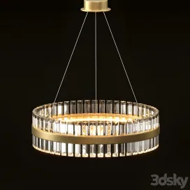 Allie multi tiered cascading gold crystal